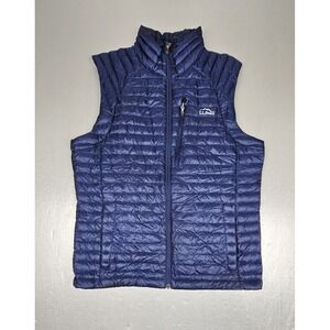 LL Bean Vest Mens Small Downtek Ultralight 850 Down Navy Blue Outdoor Hiking